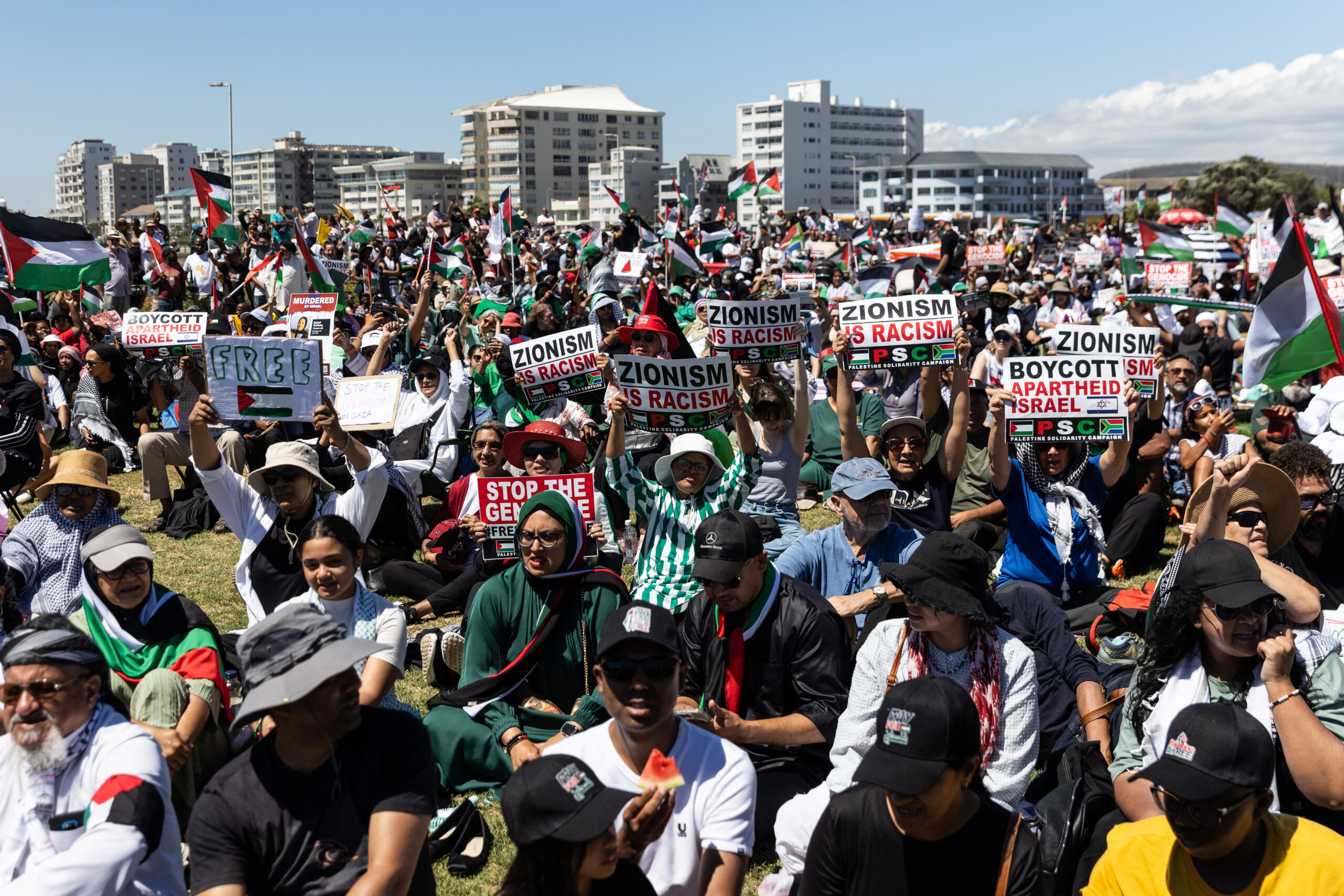 Mass march held for supporting people of Gaza in Cape Town, South Africa
